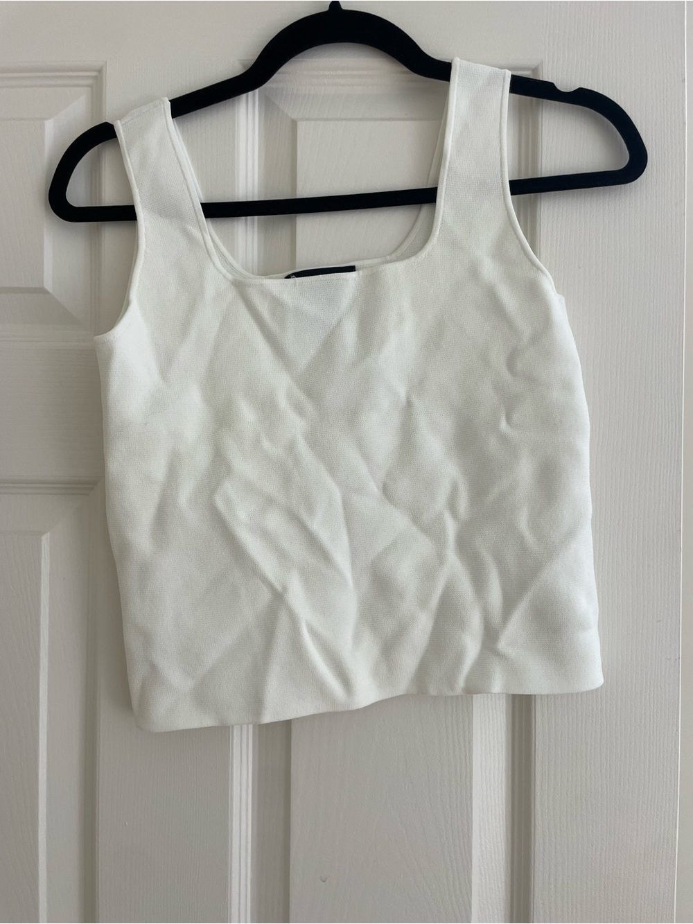 House of Harlow 1960 White Square-Neck Crop Tank